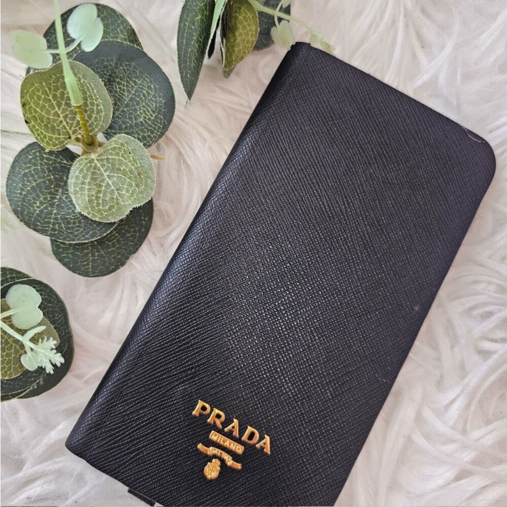 Prada Black Saffiano Leather iPhone Case